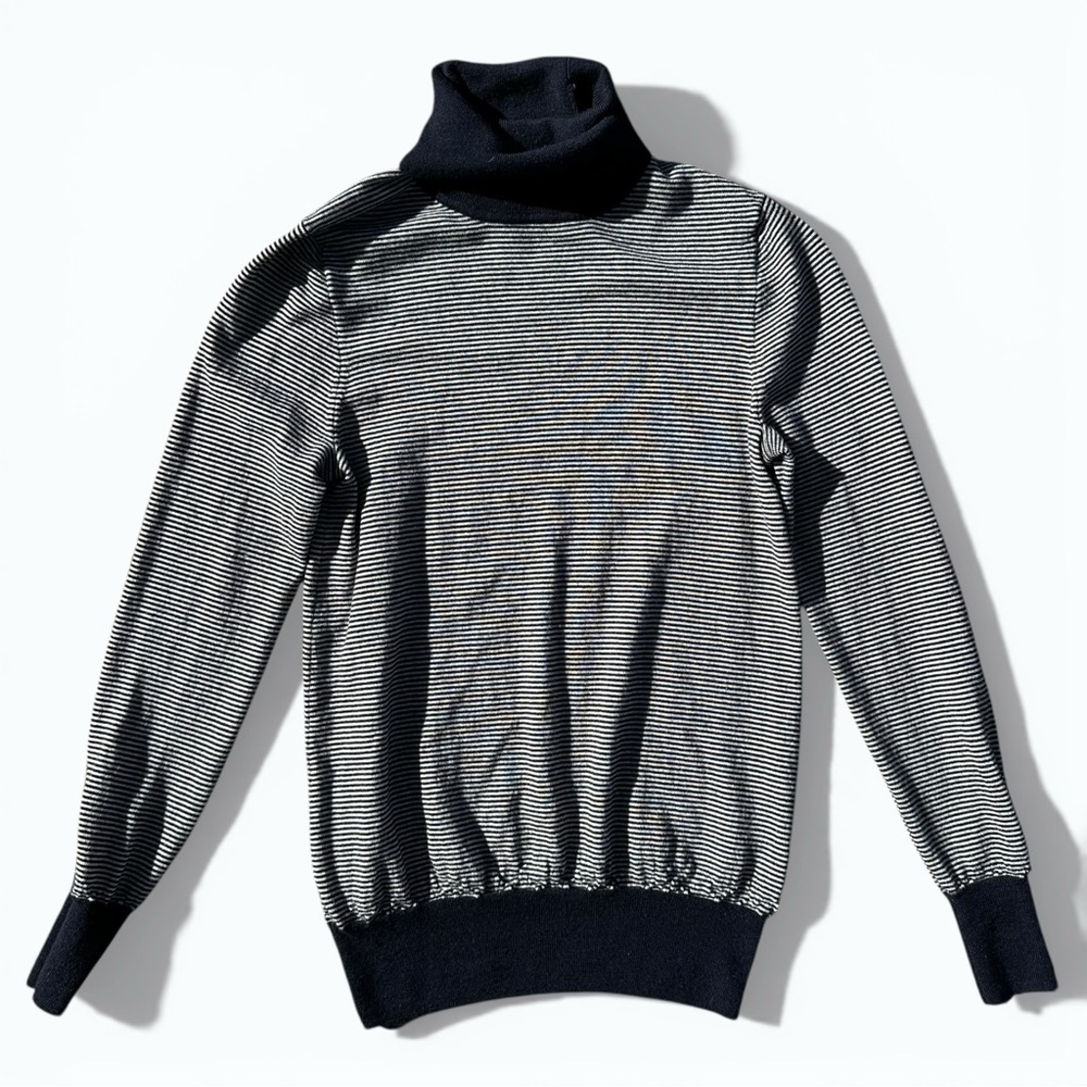 J.Crew 100% Merino Wool Striped Turtleneck Sweater Men’s Small